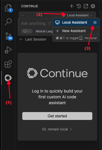 Cài đặt Continue trên VSCode